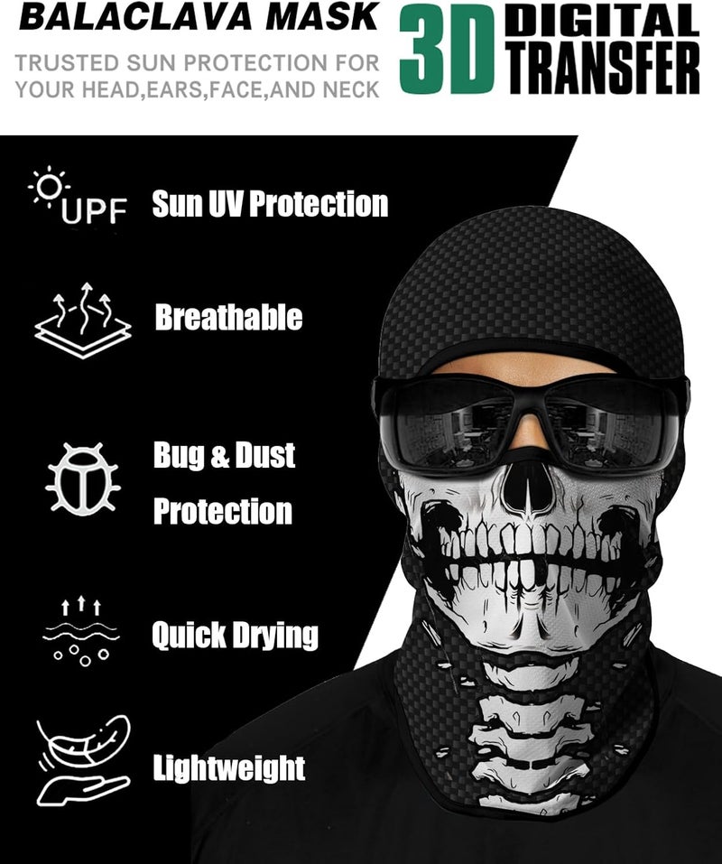 M-YOUNG 4PCS Balaclava Full Face Mask Ski Mask UV Protection Cover Motorcycle Full Face Mask for Men Women - Image 3